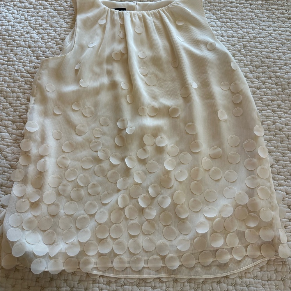 Talbots Cream Textured Blouse